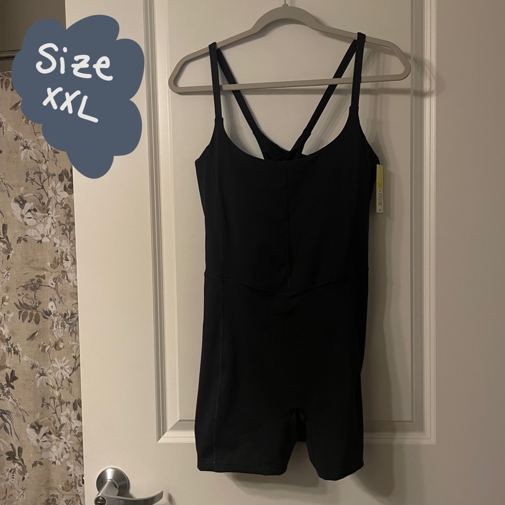 All In Motion NWT Short Athletic Bodysuit Black